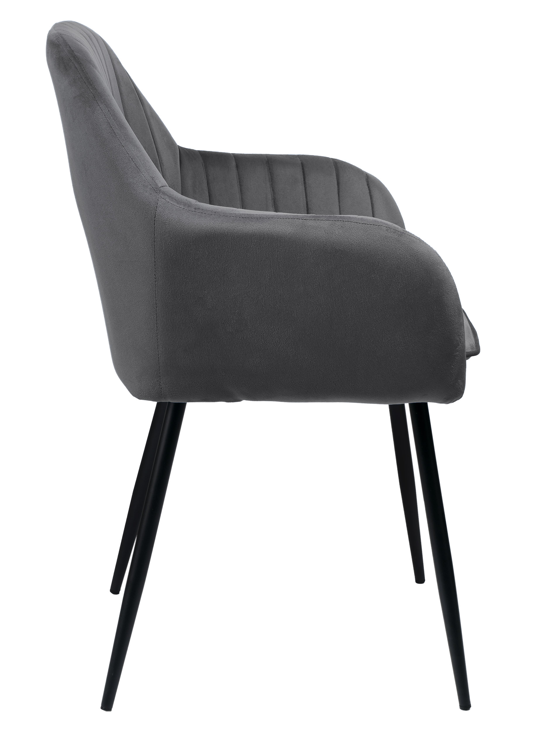 Krzesło welurowe SEVILLA VELVET grafitowe - obrazek 7