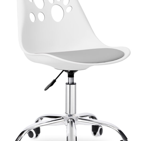 Fotel obrotowy Grover biało-szary