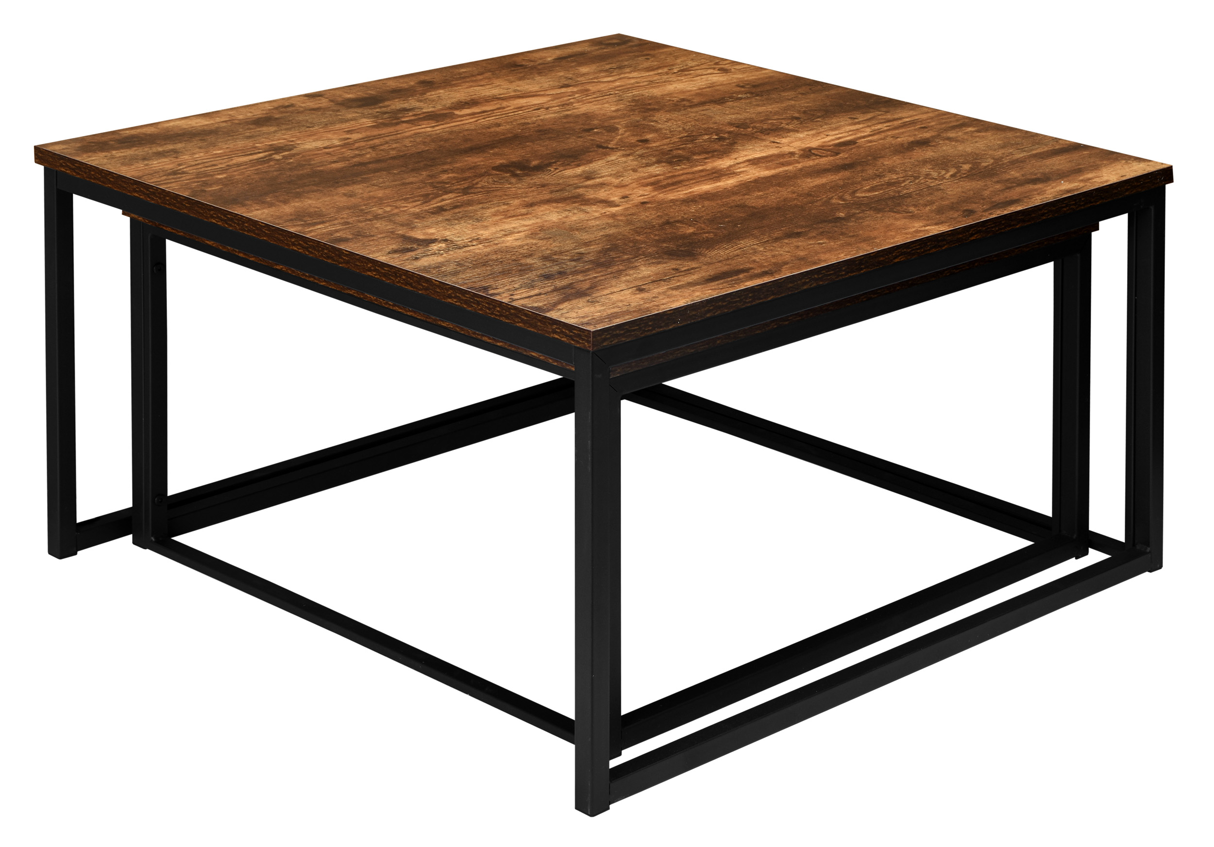 Stoliki kawowe loft Velen Rustic postarzany dąb - obrazek 4