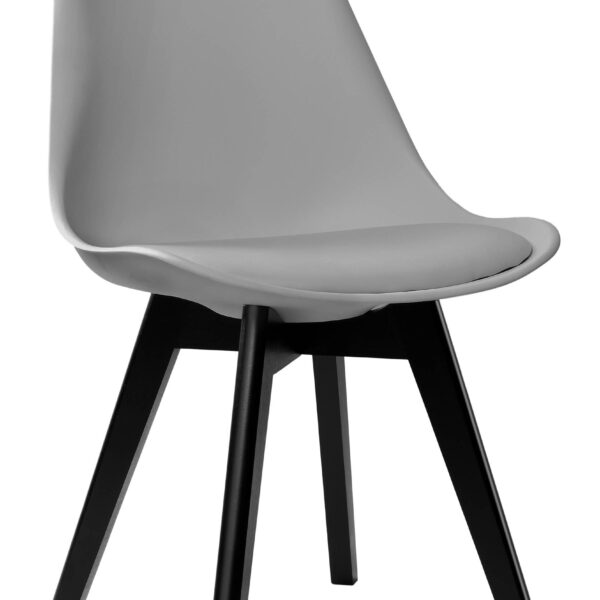 Krzesło nowoczesne Nantes Black DSW szare