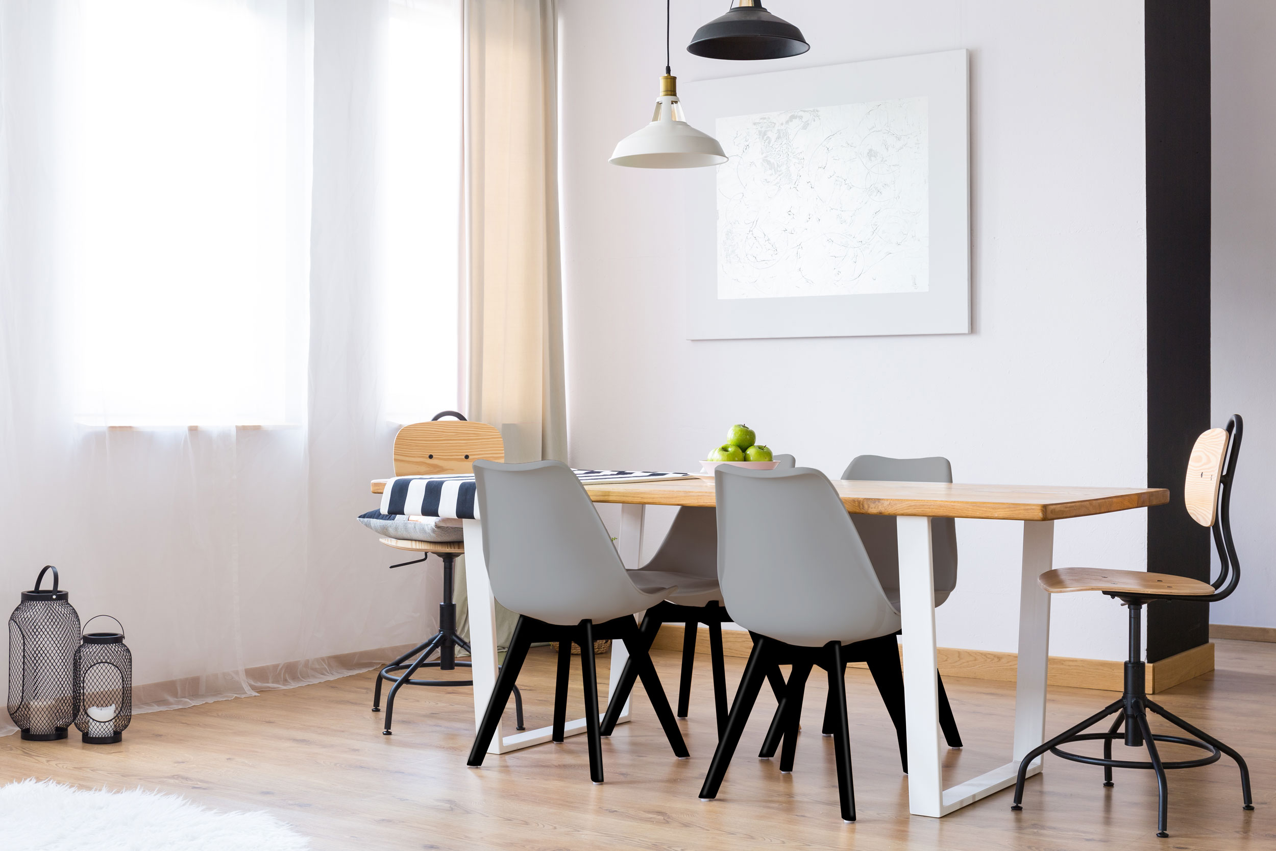 Krzesło nowoczesne Nantes Black DSW szare - obrazek 4