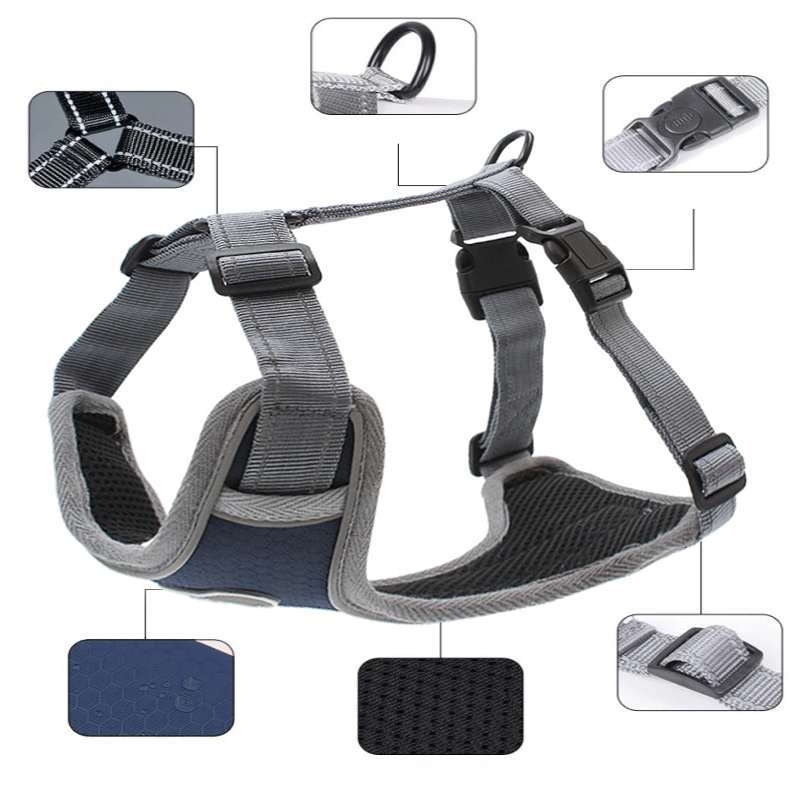 Szelki treningowe spacerowe dla psa ASTRO granatowe rozmiar L - obrazek 7