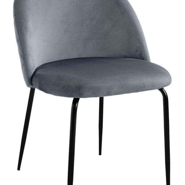 Krzesło welurowe Fargo Velvet grafitowe