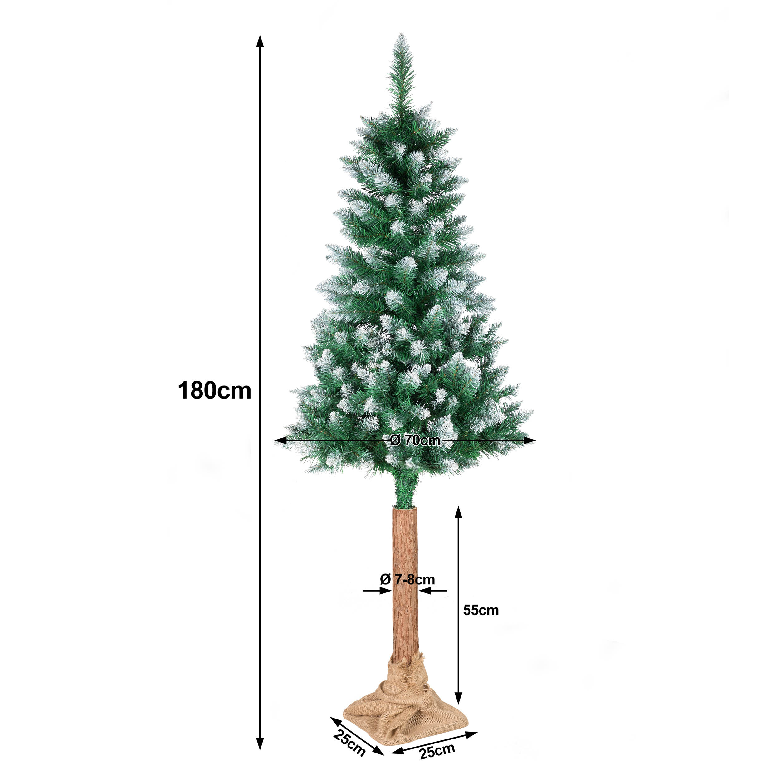 Choinka sztuczna na pniu NOELA sosna 180 cm stojak - obrazek 7