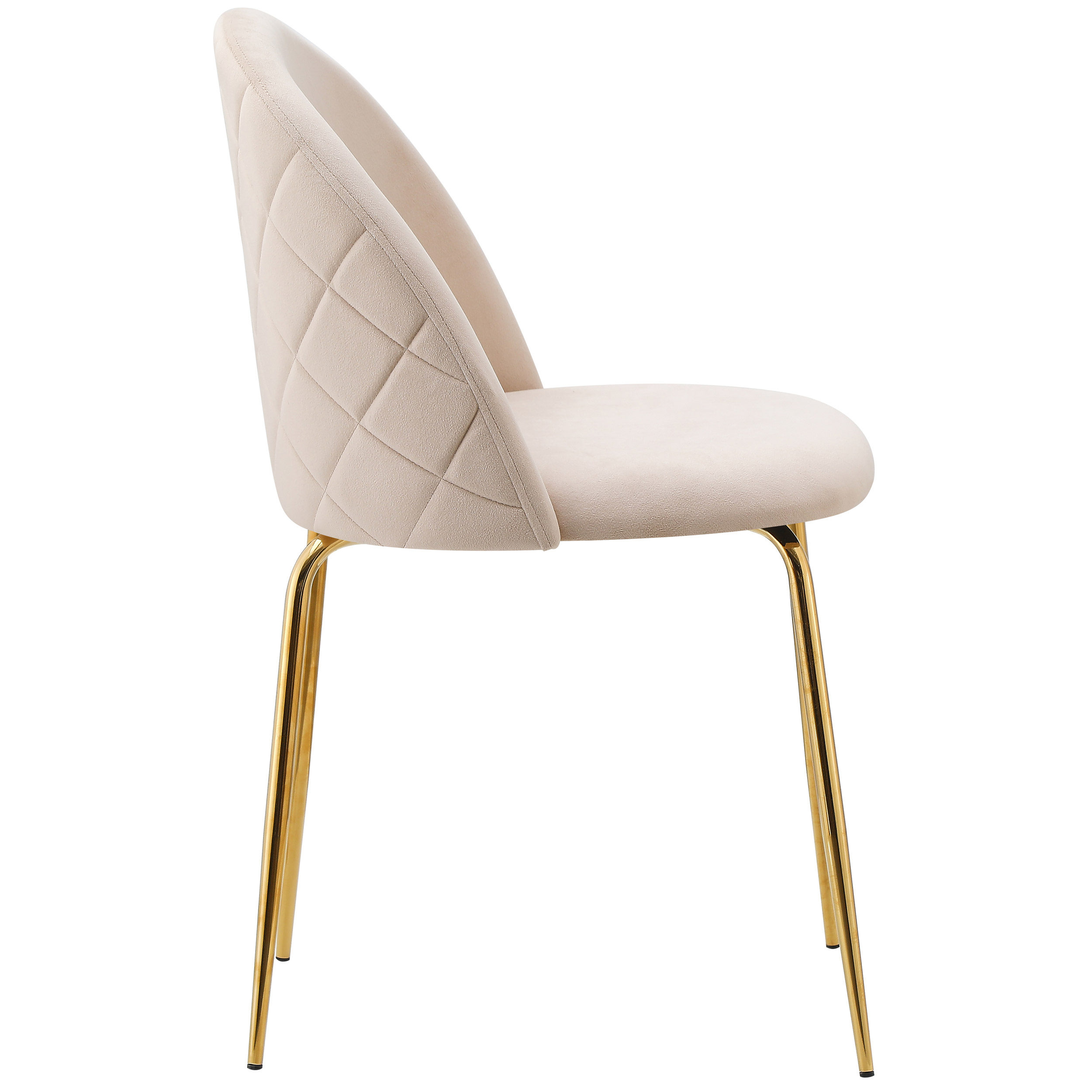 Krzesło welurowe Fargo Gold Velvet beżowe - obrazek 7