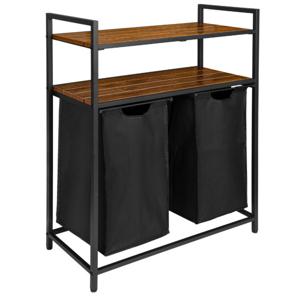 Kosz na pranie z półkami 2 komory MIRUN