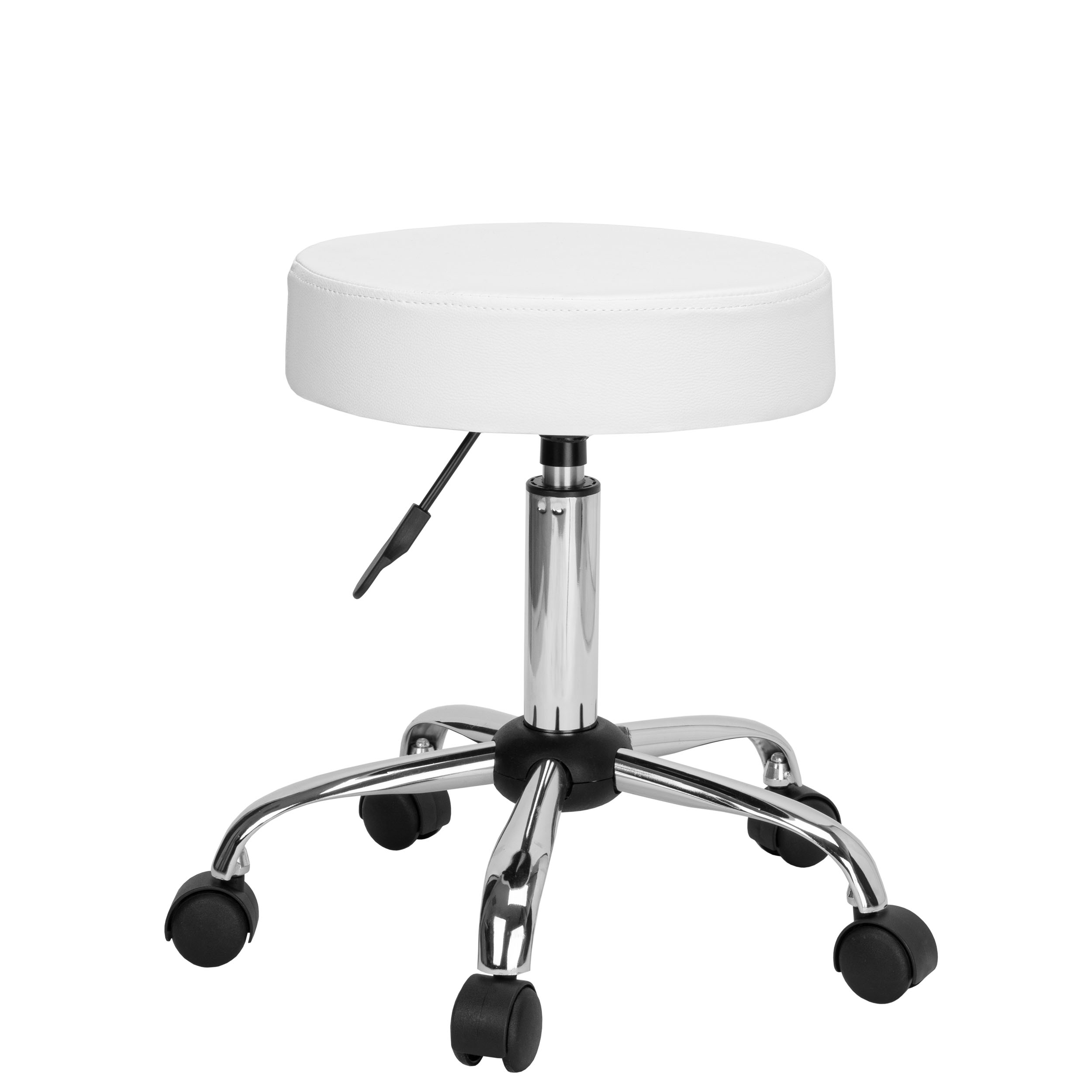 Taboret fryzjerski kosmetyczny TULSA biały - obrazek 7