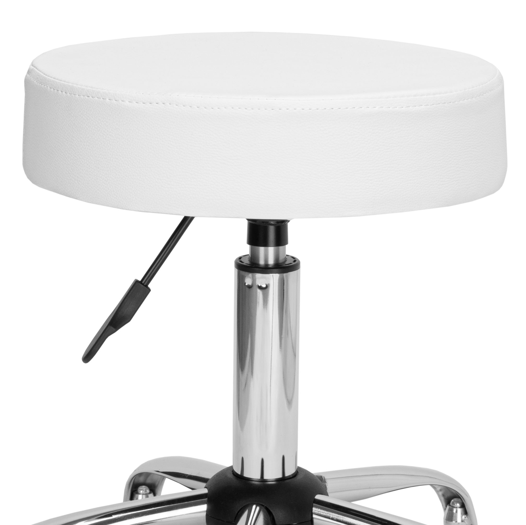 Taboret fryzjerski kosmetyczny TULSA biały - obrazek 8