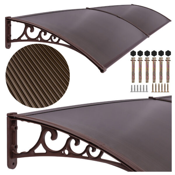 Daszek plastikowy Dako Duo 100x200cm brązowy