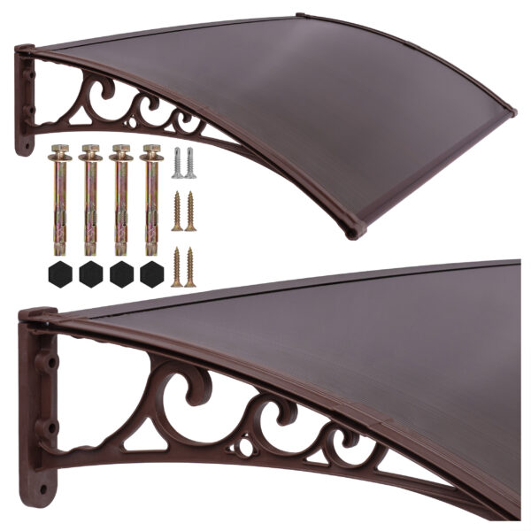 Daszek plastikowy Miko 100x150cm brązowy