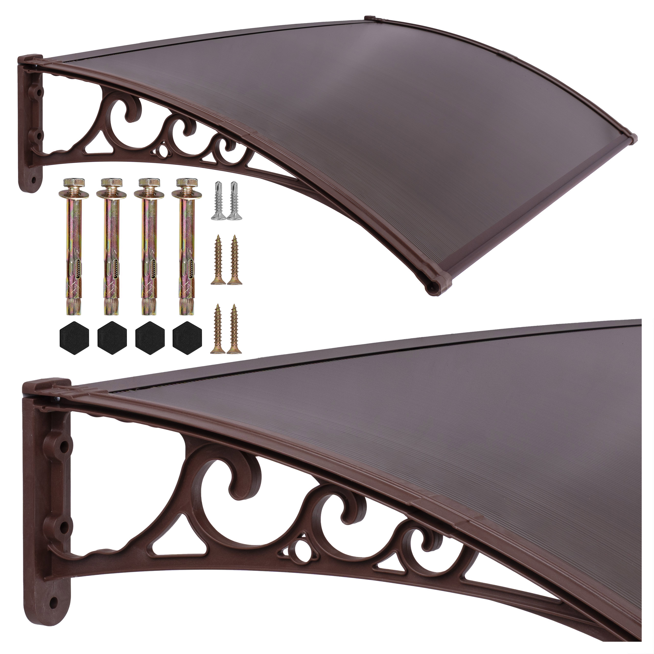 Daszek plastikowy Miko 100x150cm brązowy