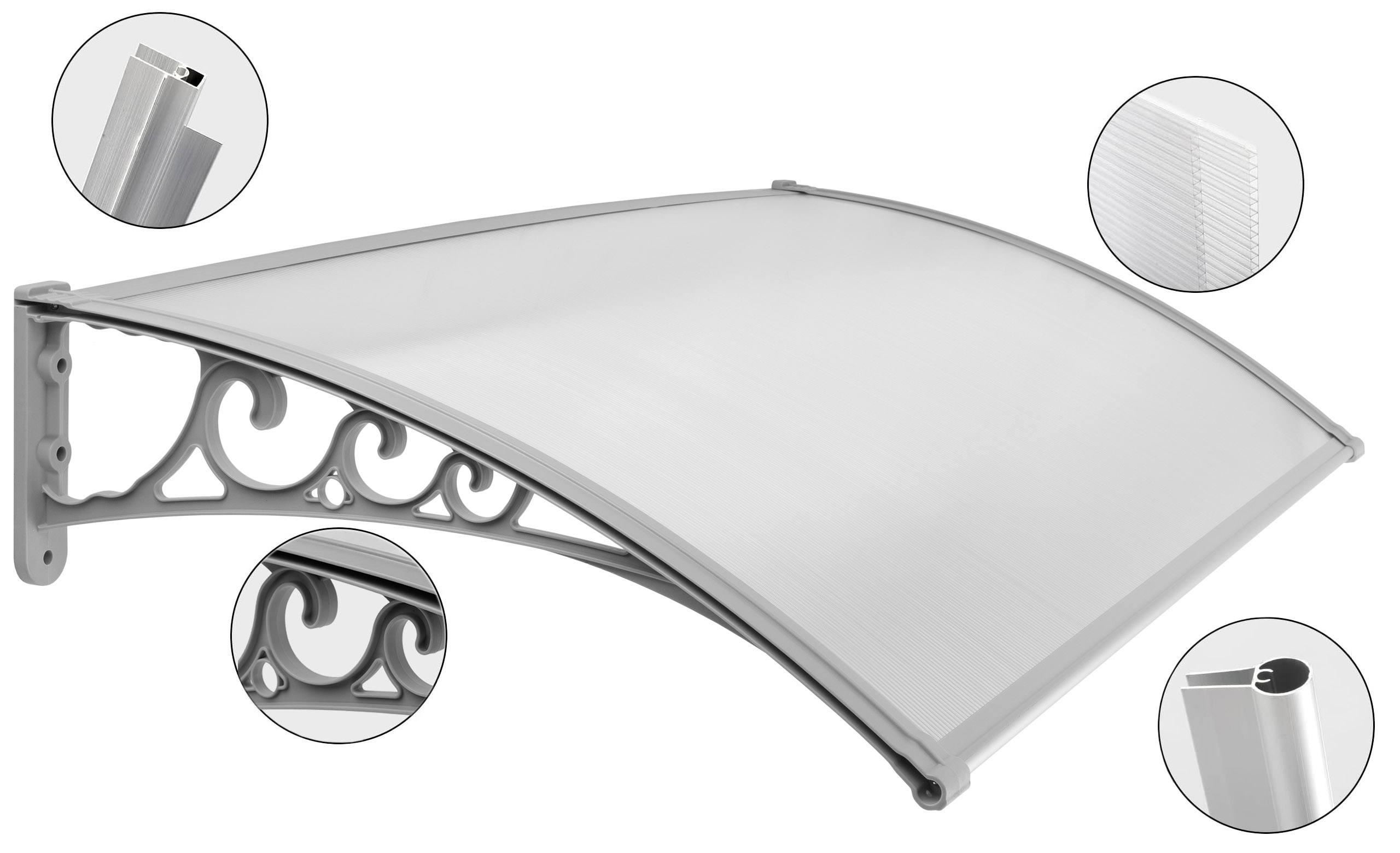 Daszek nad drzwi Sano 80x120cm szary - obrazek 4