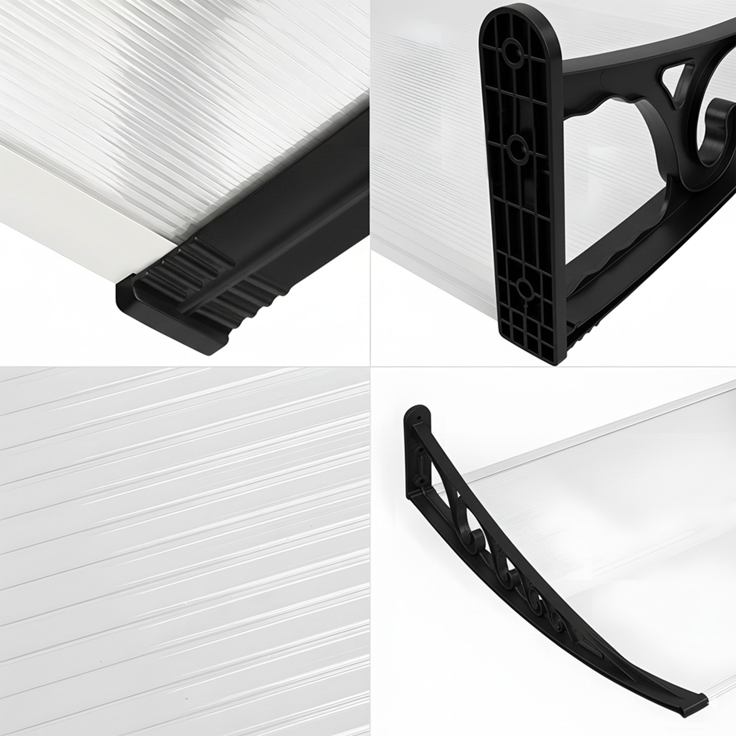 Daszek nad drzwi Dako Duo 100x200cm czarny - obrazek 8