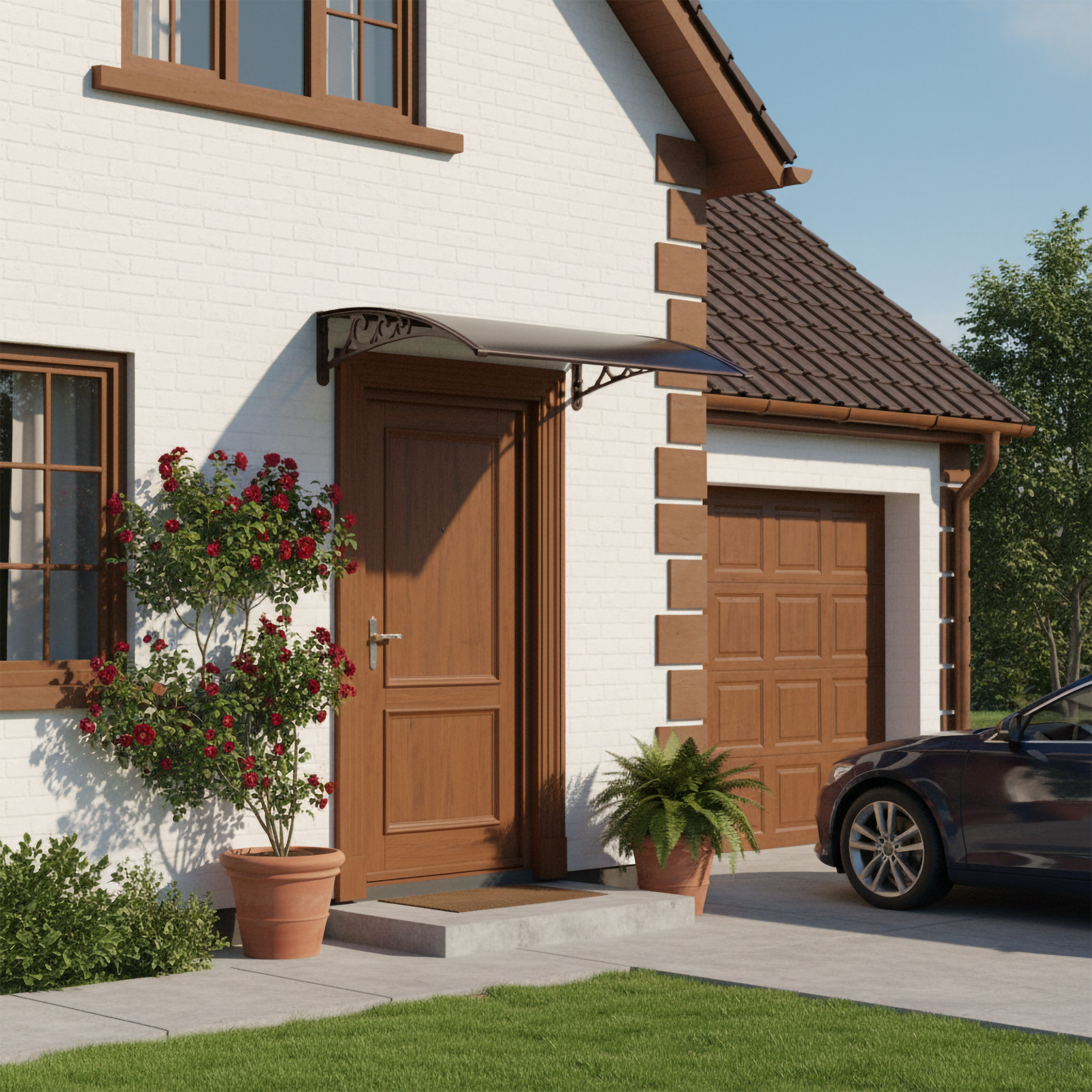 Daszek nad drzwi Sano 80x120cm brązowy - obrazek 3