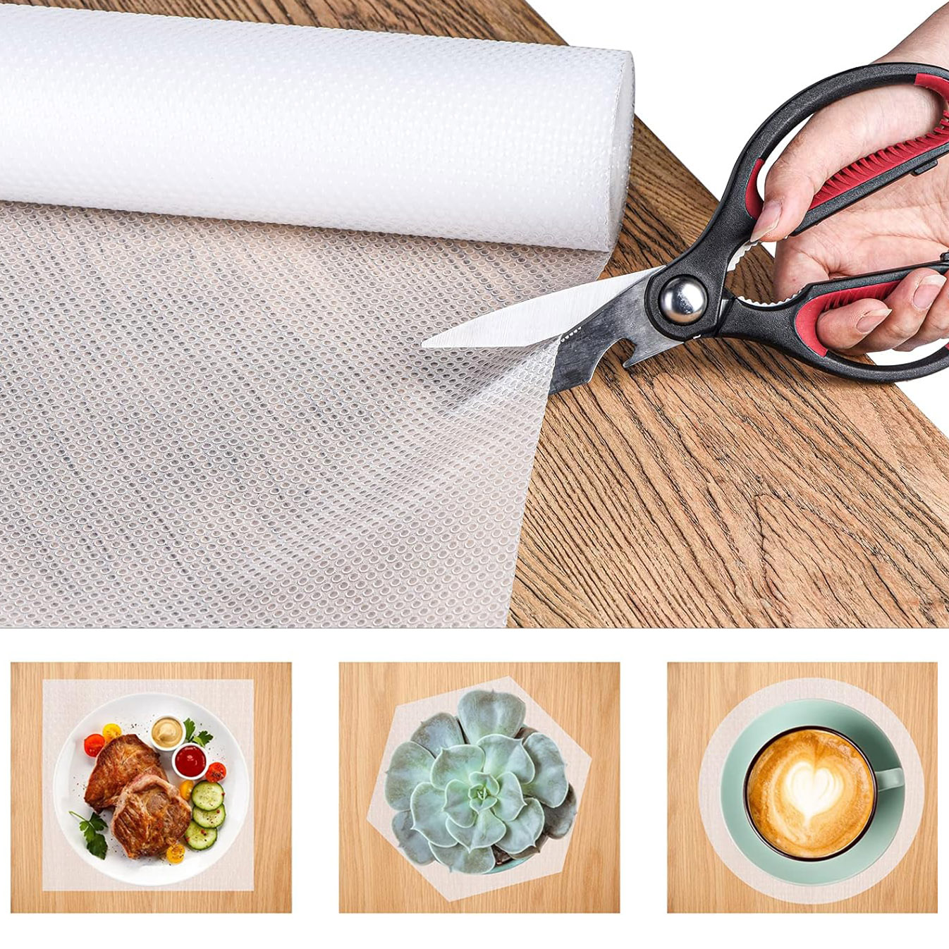 Mata antypoślizgowa do szuflad HALVE 48 x 500 cm biała - obrazek 3