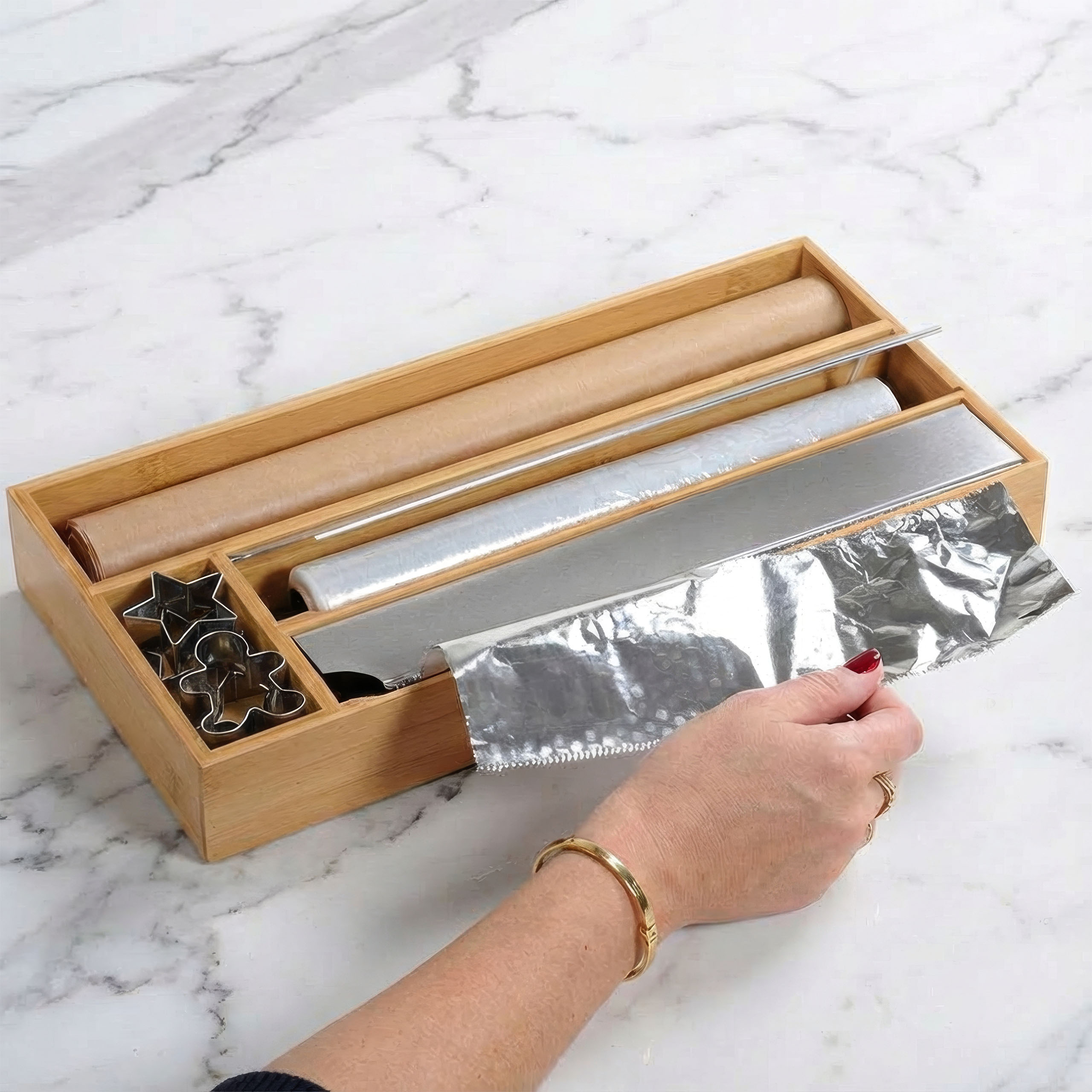 Bambusowy dyspenser do folii BORDE - obrazek 10