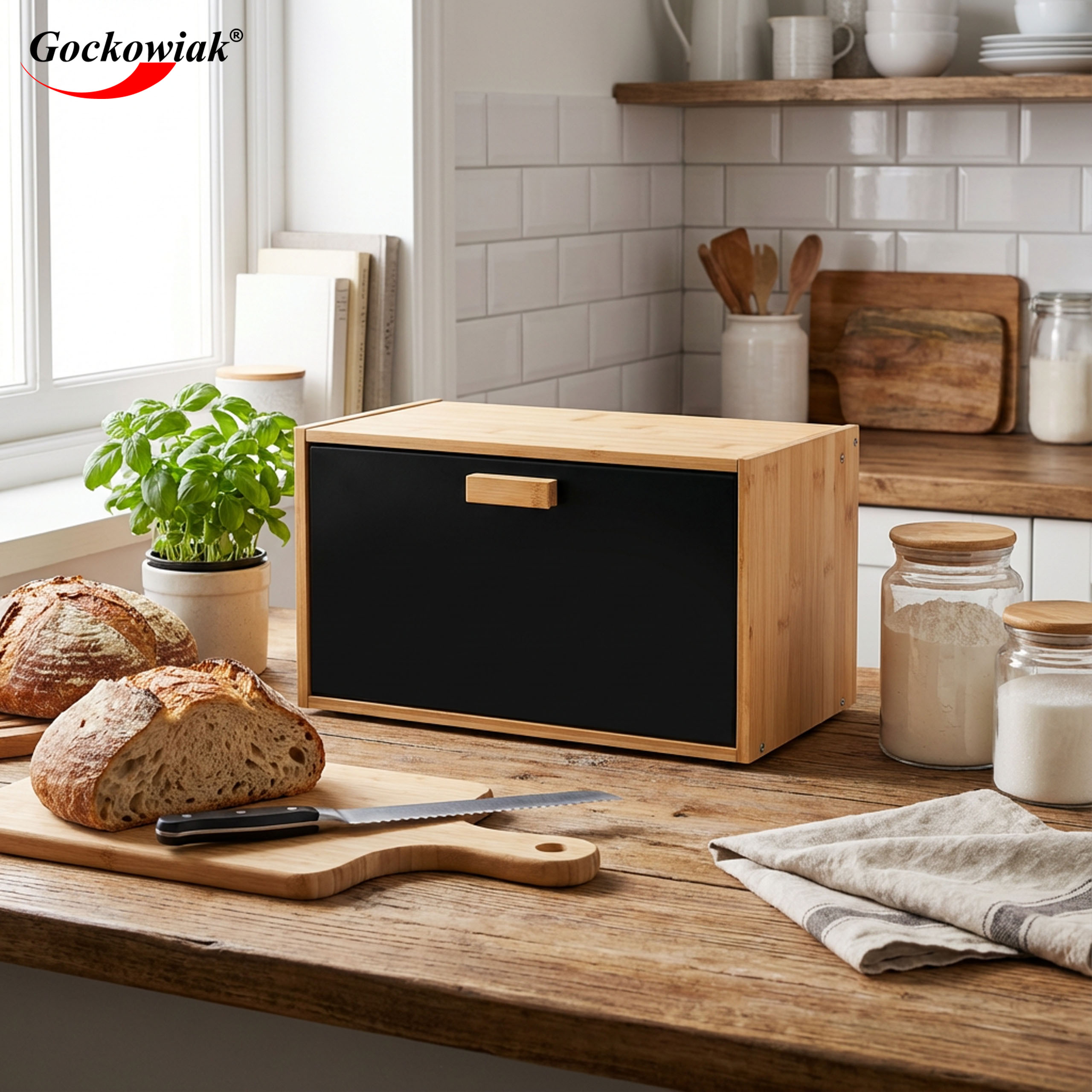 Chlebak pojemnik na pieczywo bambusowy CHARLES - obrazek 10