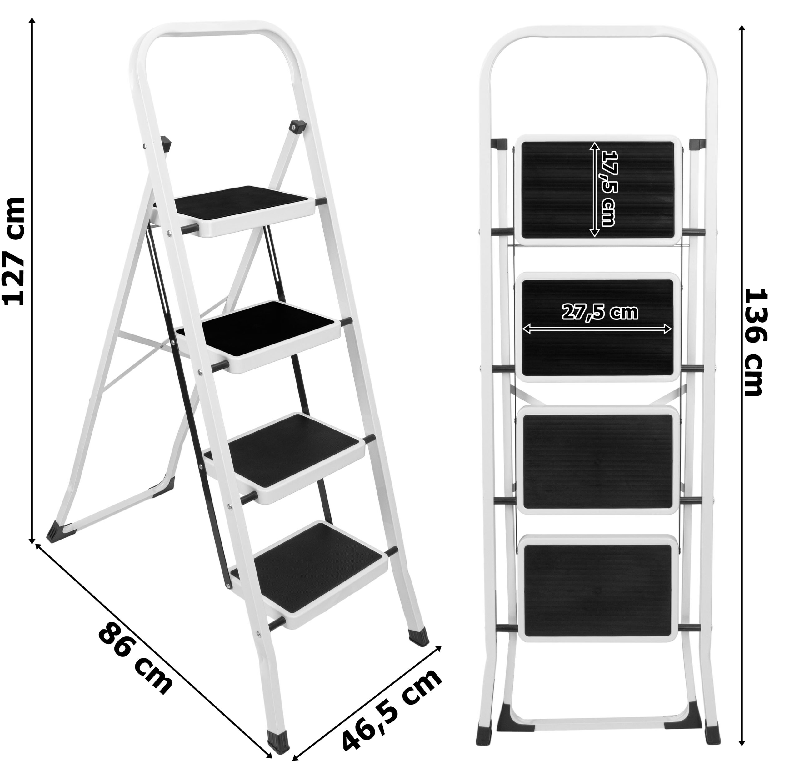Drabinka domowa składana STIGE 4 stopnie - obrazek 5