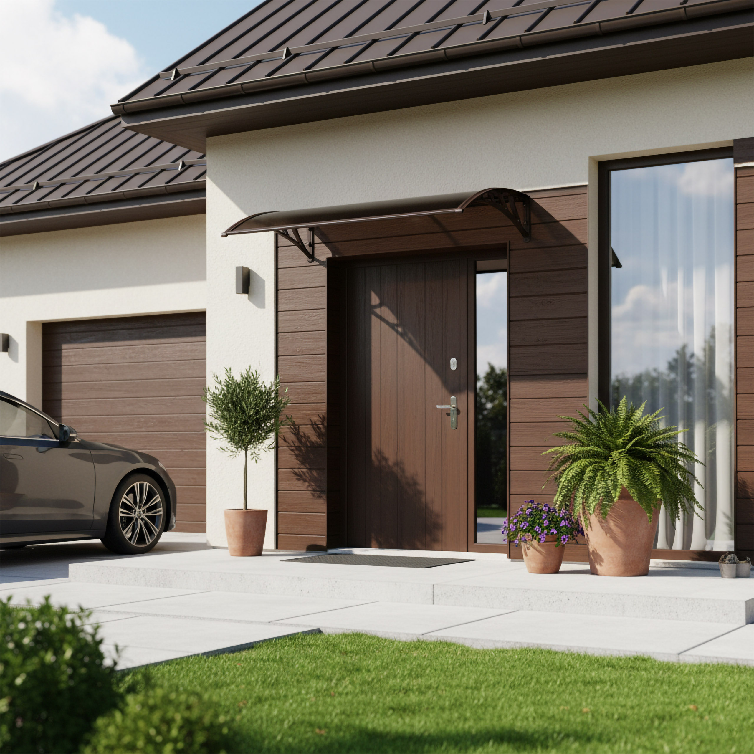 Daszek nad drzwi Miro 100x150cm brązowy - obrazek 4