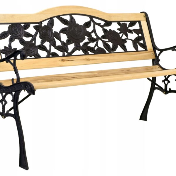 Ławka ogrodowa żeliwna RÓŻA
