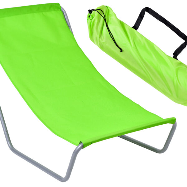 Leżak turystyczny plażowy składany OLEK - limonka