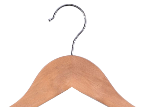 Wieszak drewniany RONDO komplet 10 szt jasny brąz - obrazek 3