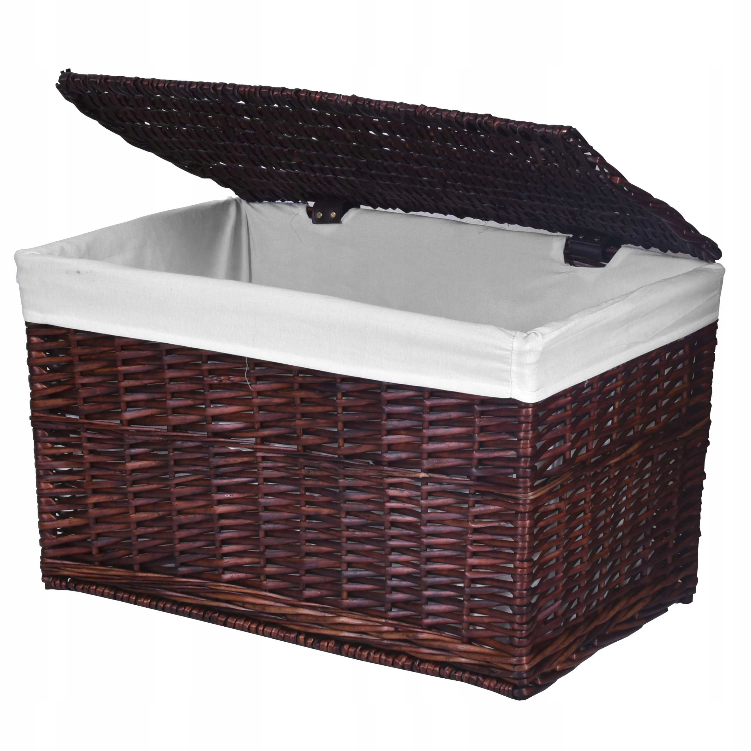 Kufer wiklinowy 65L 56x34x34 cm brązowy - obrazek 4