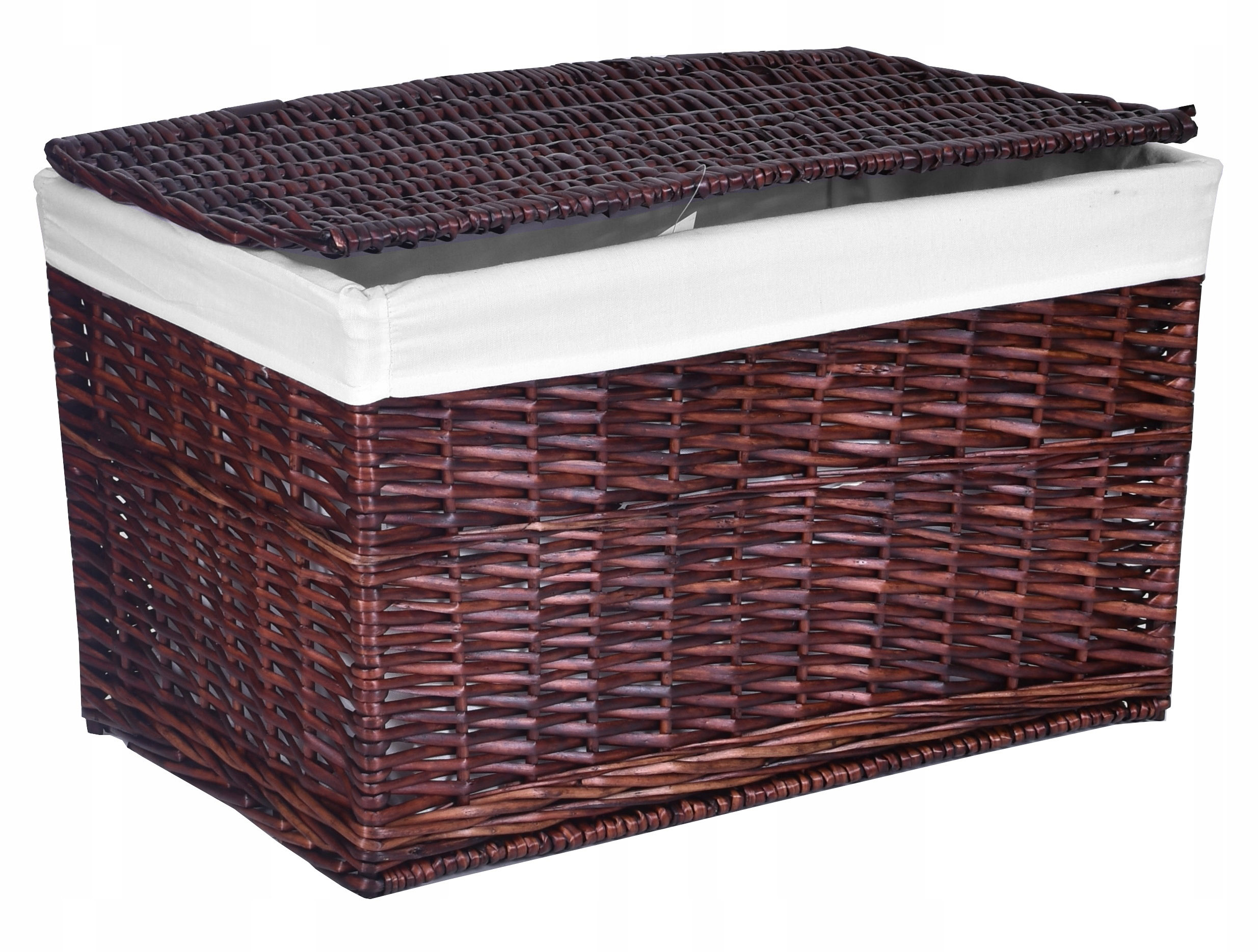 Kufer wiklinowy 105L 66x40x40 cm brązowy - obrazek 2