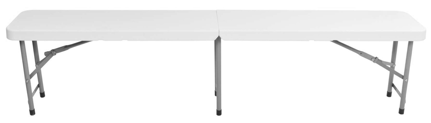 Ławka cateringowa składana 180 cm biała - obrazek 3