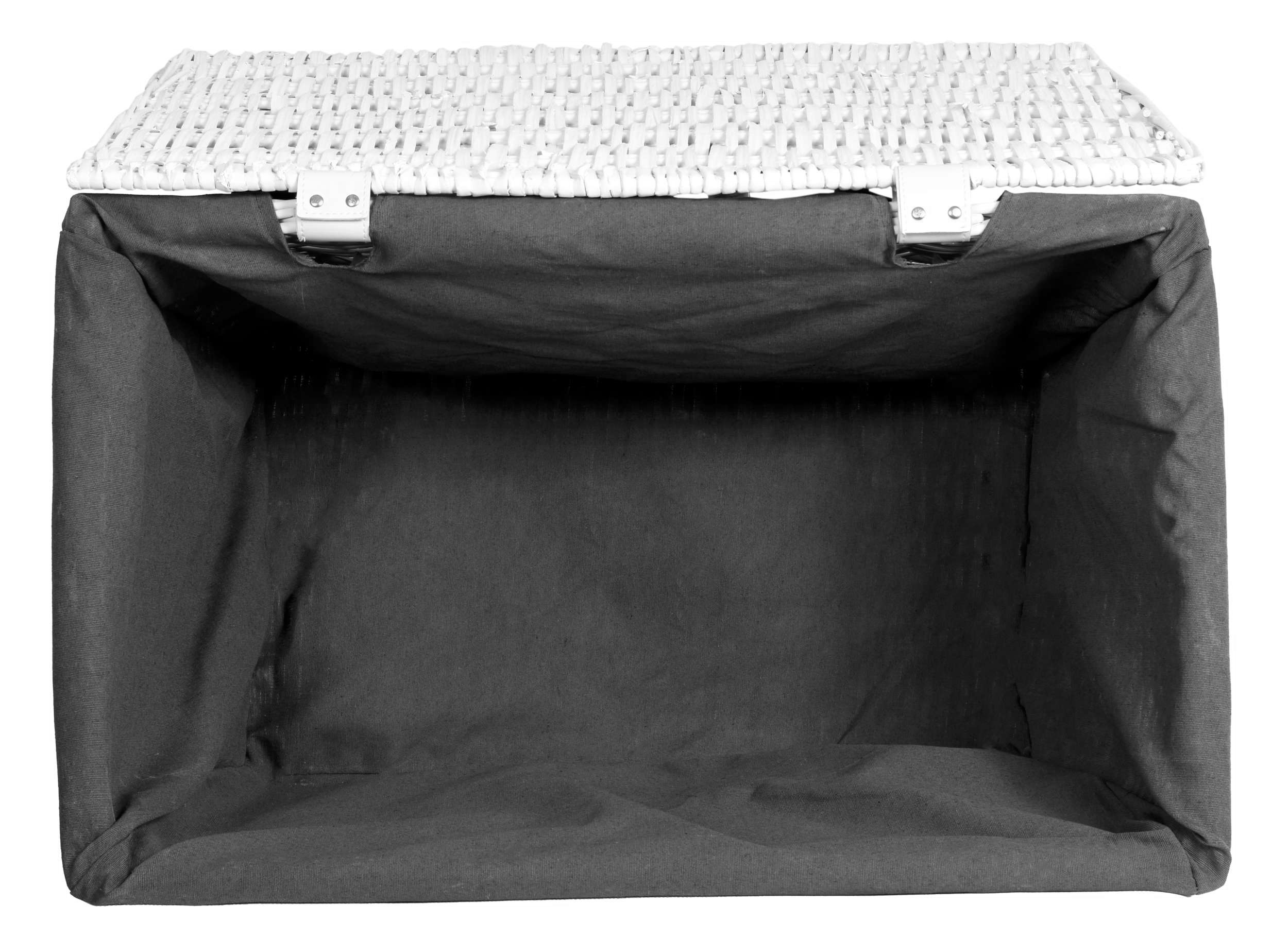 Kufer wiklinowy 65L 56x34x34 cm biało-szary - obrazek 6