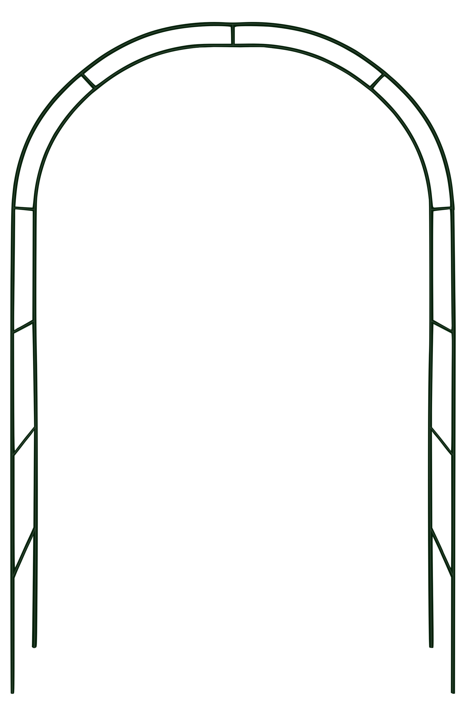 Pergola metalowa łuk czarna 240 cm - obrazek 4