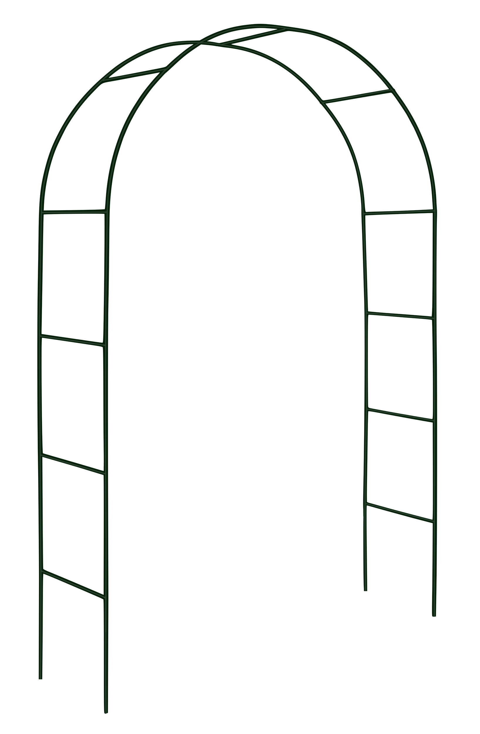 Pergola metalowa łuk czarna 240 cm - obrazek 5