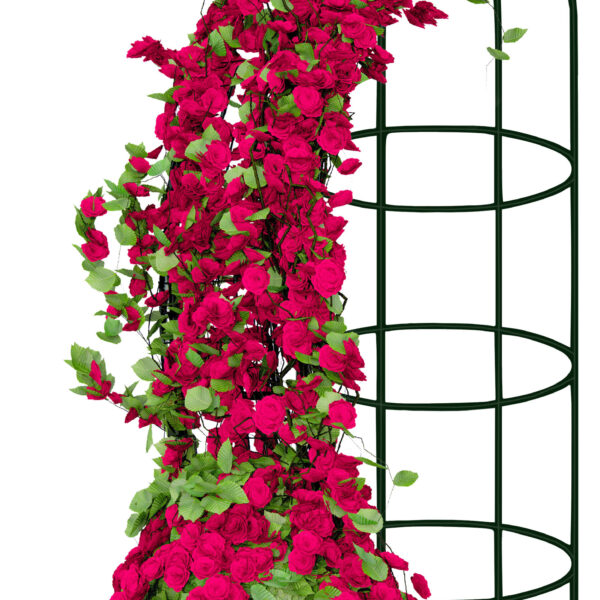 Pergola metalowa kolumna ciemnozielona 190 cm