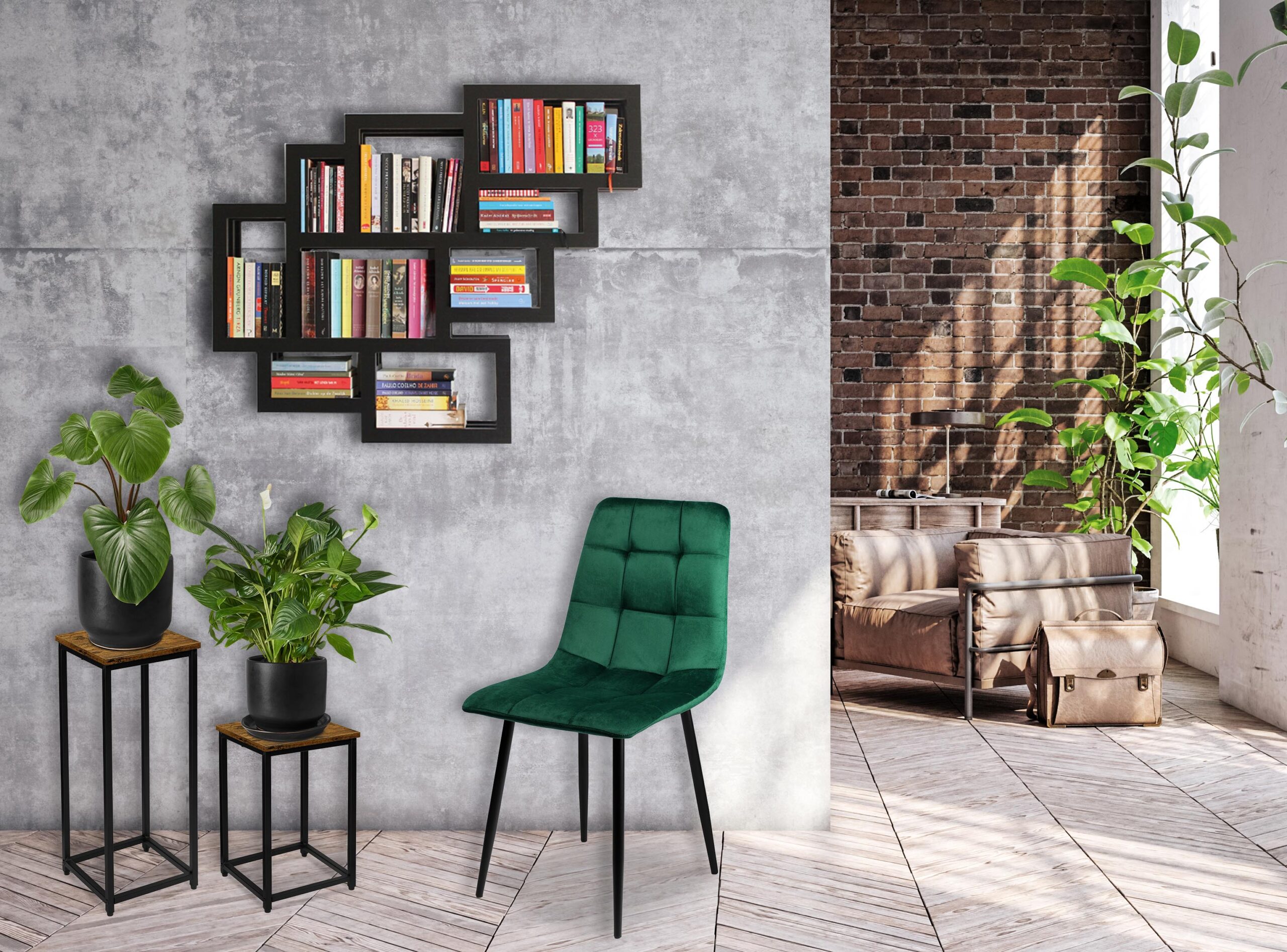 Kwietnik loftowy ARBEN RUSTIC loft czarny 60 cm - obrazek 2