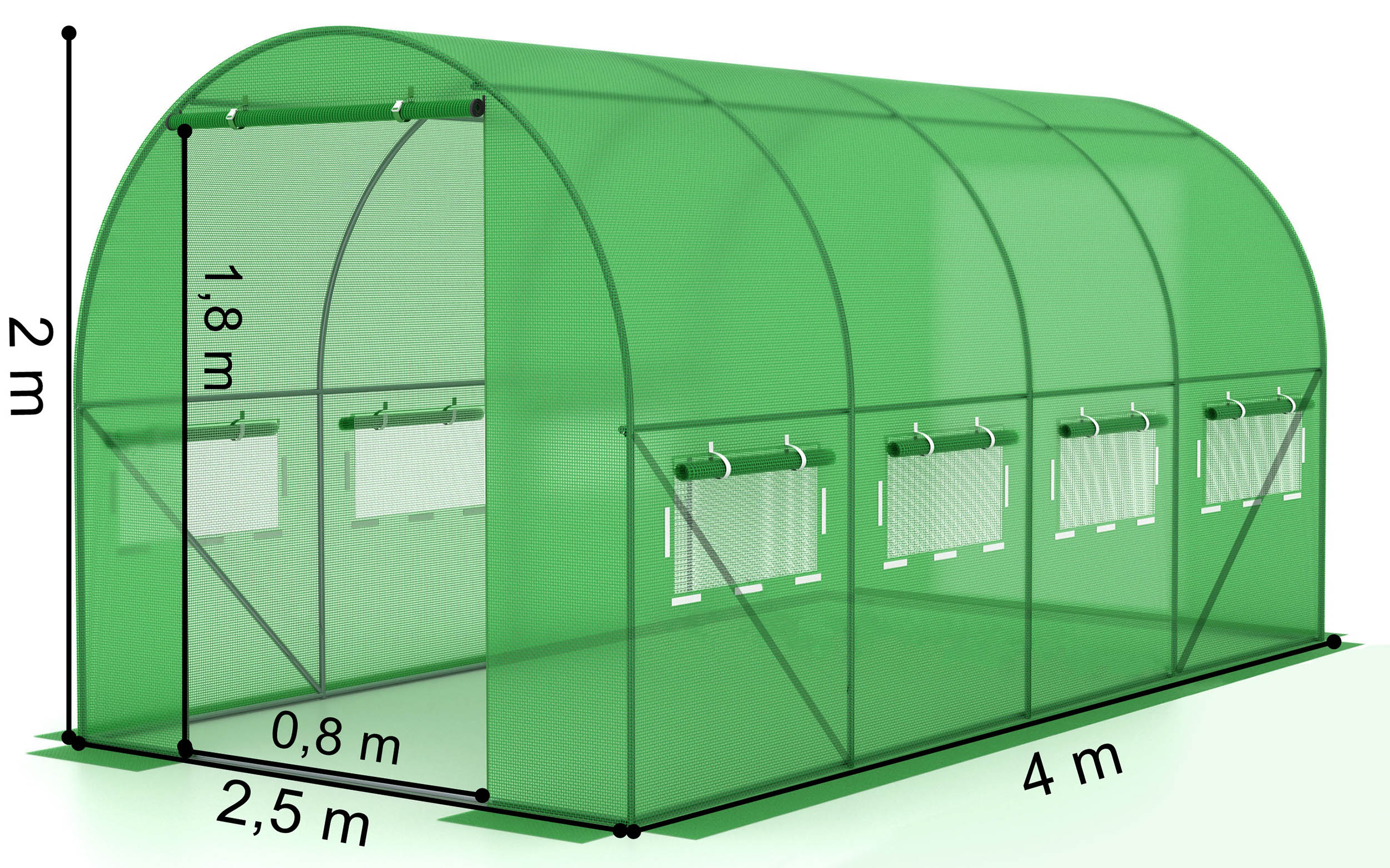 Tunel ogrodowy AUREA 2,5x4m - obrazek 2