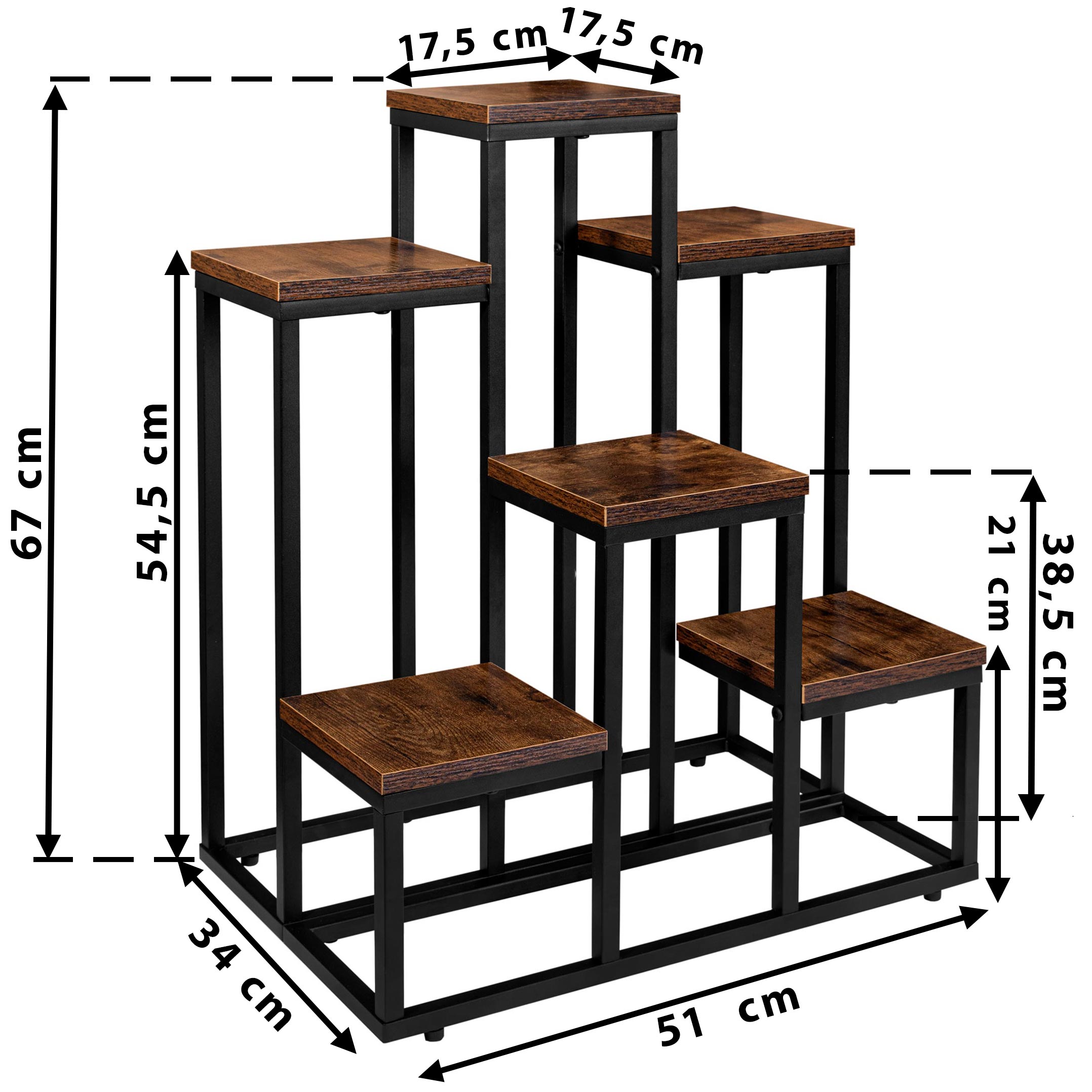 Kwietnik stojący loft BELGAR RUSTIC stojak na kwiaty - obrazek 2