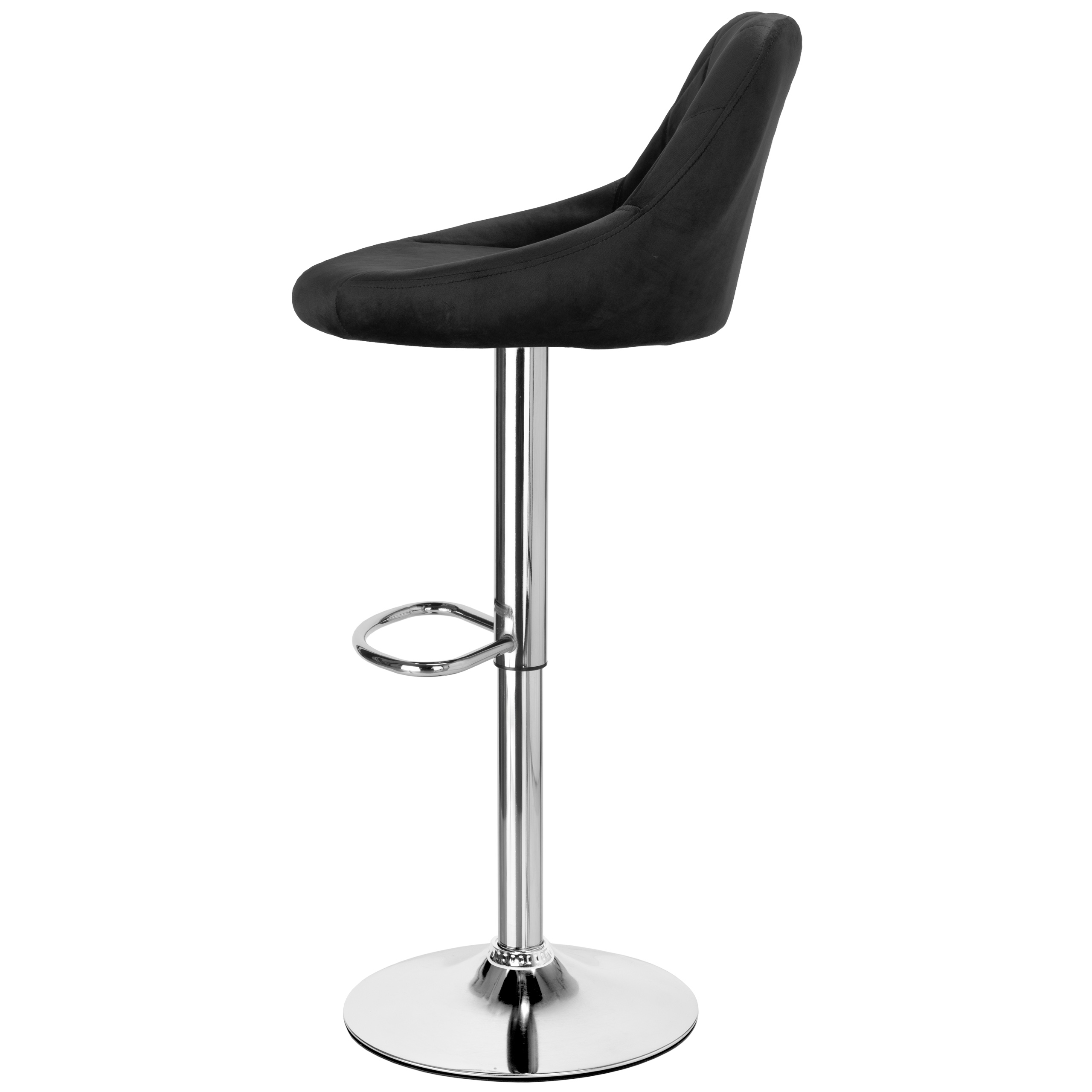 Hoker barowy Cydro chromowane czarne Velvet - obrazek 7