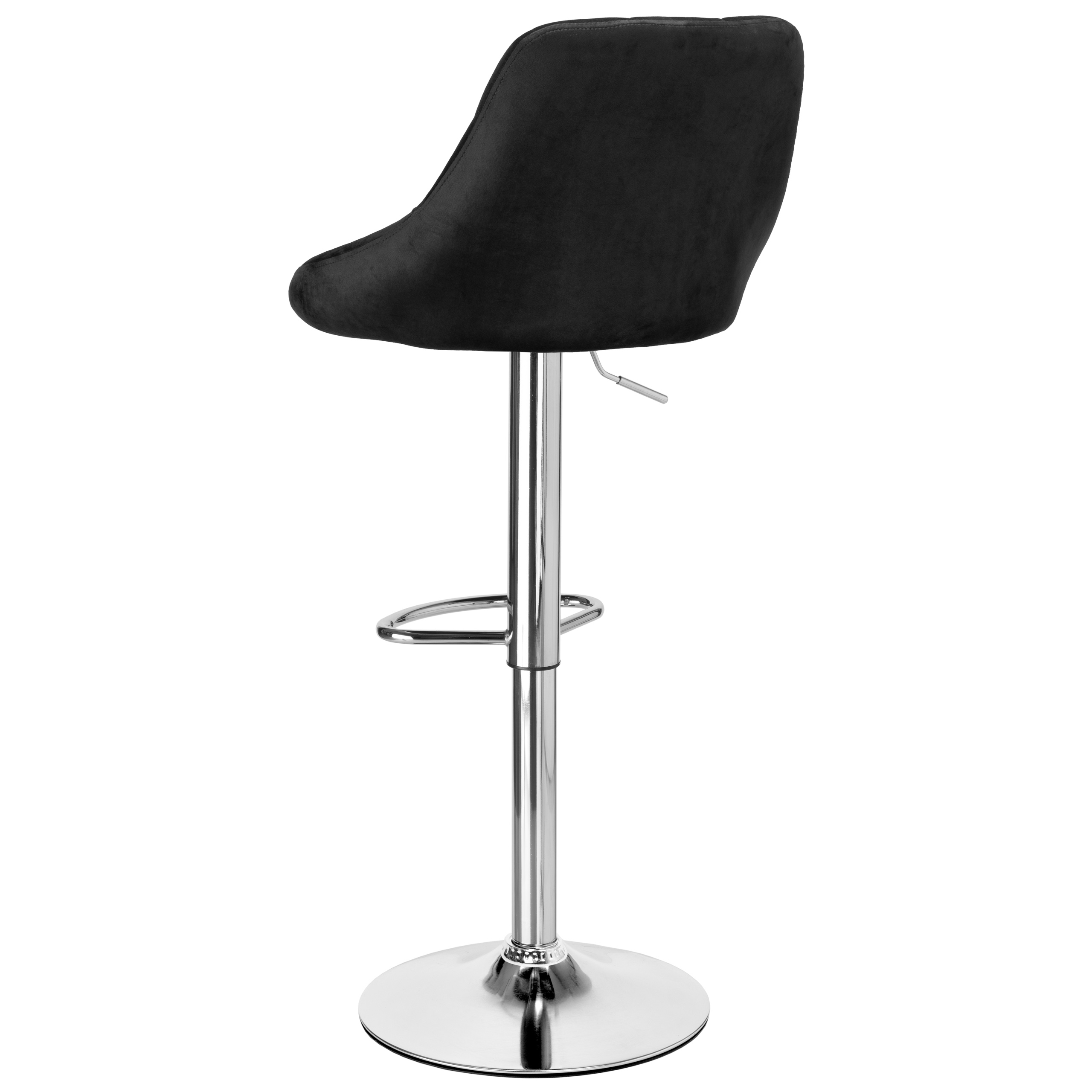 Hoker barowy Cydro chromowane czarne Velvet - obrazek 8