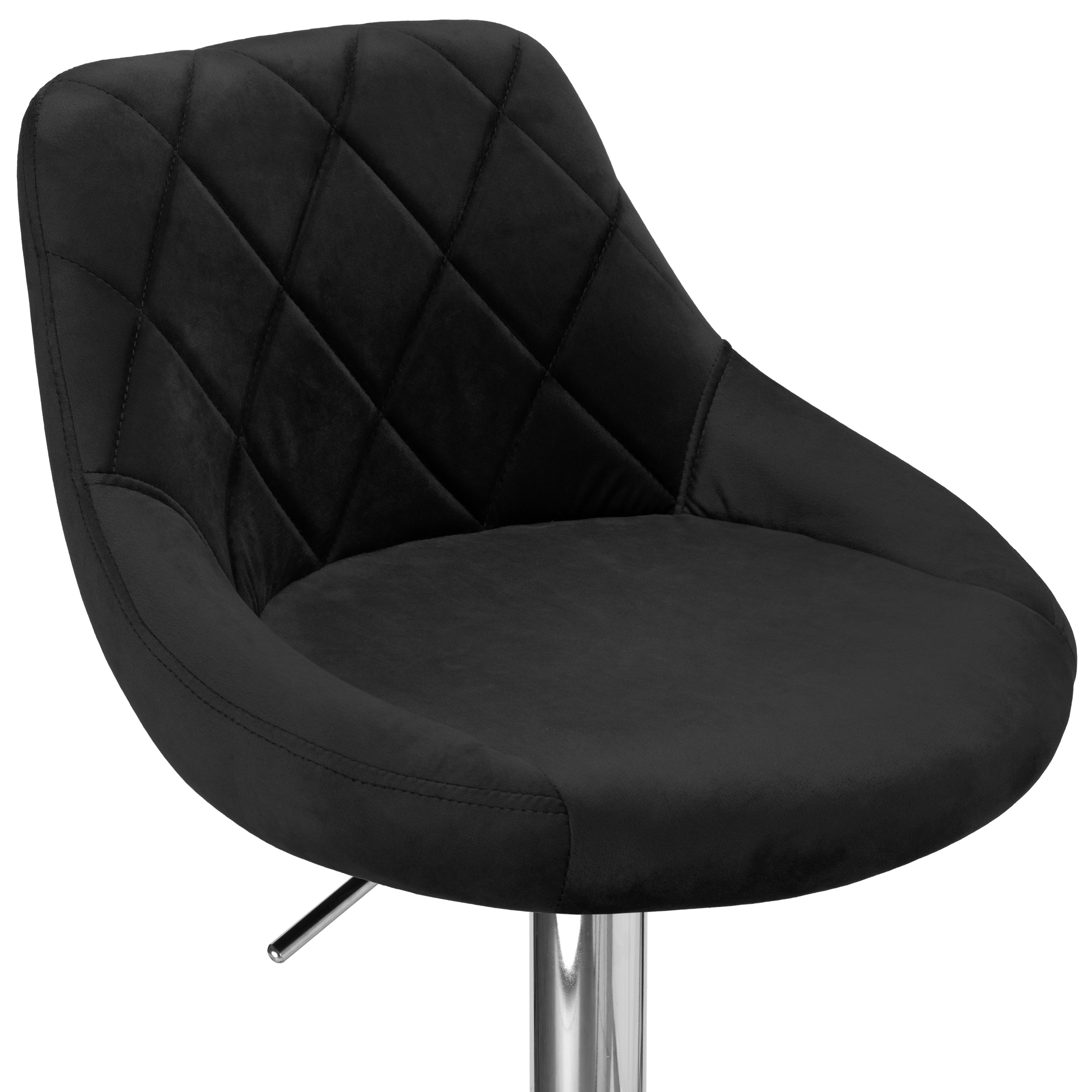 Hoker barowy Cydro chromowane czarne Velvet - obrazek 9