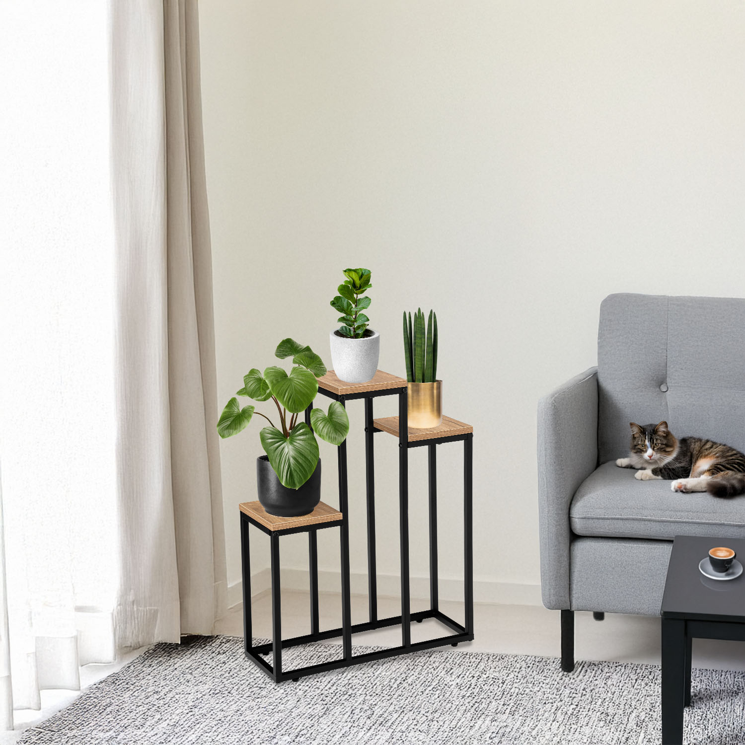 Kwietnik metalowy loft AGRAS CRAFT stojak na kwiaty - obrazek 2