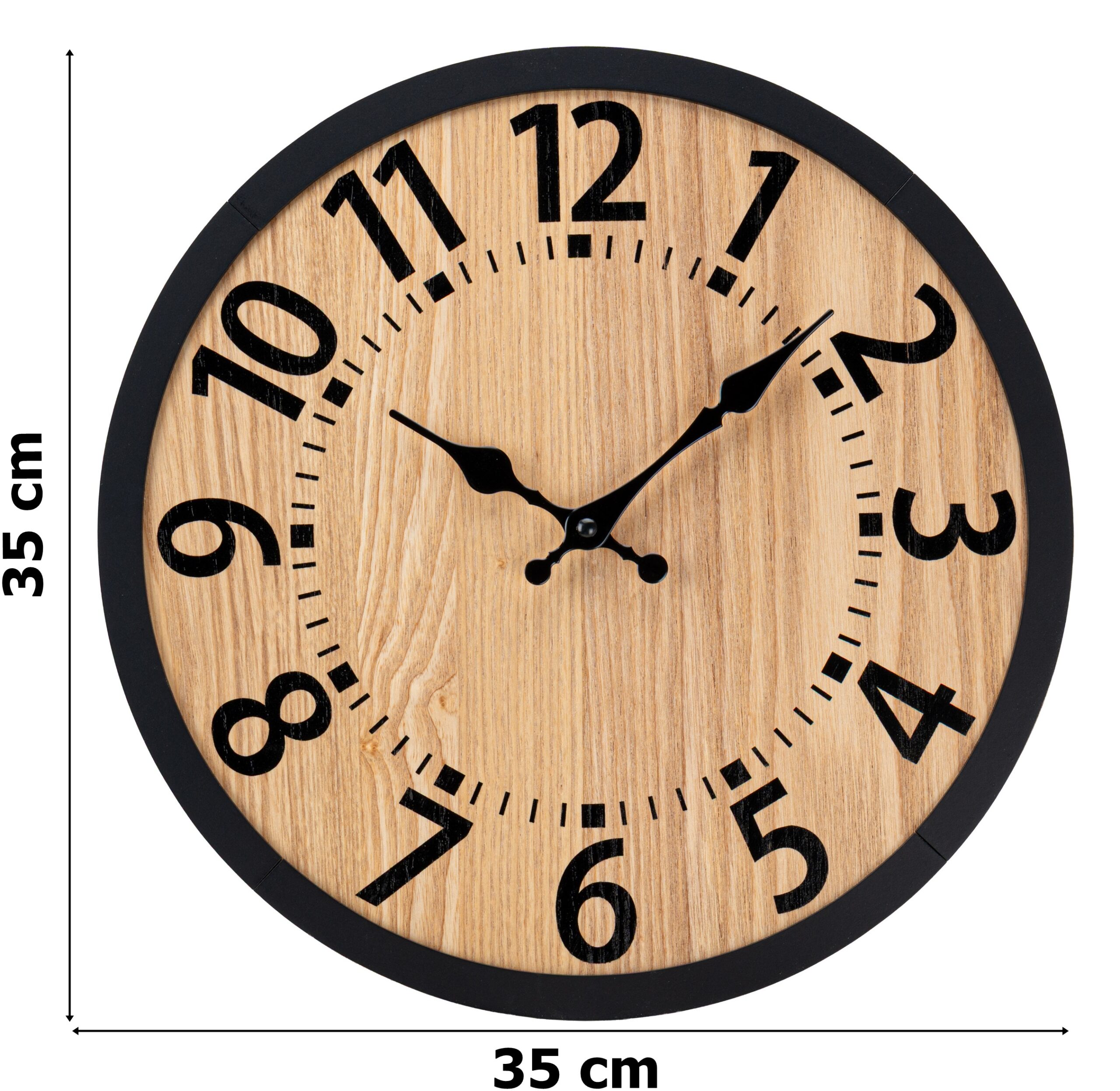 Zegar ścienny drewniany loftowy ABBAS 35 cm - obrazek 4