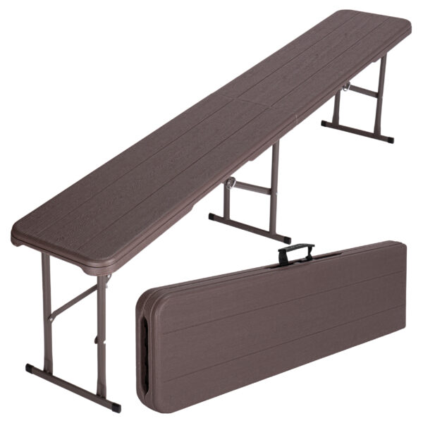 Ławka cateringowa składana WOODLAND brązowa 183 cm