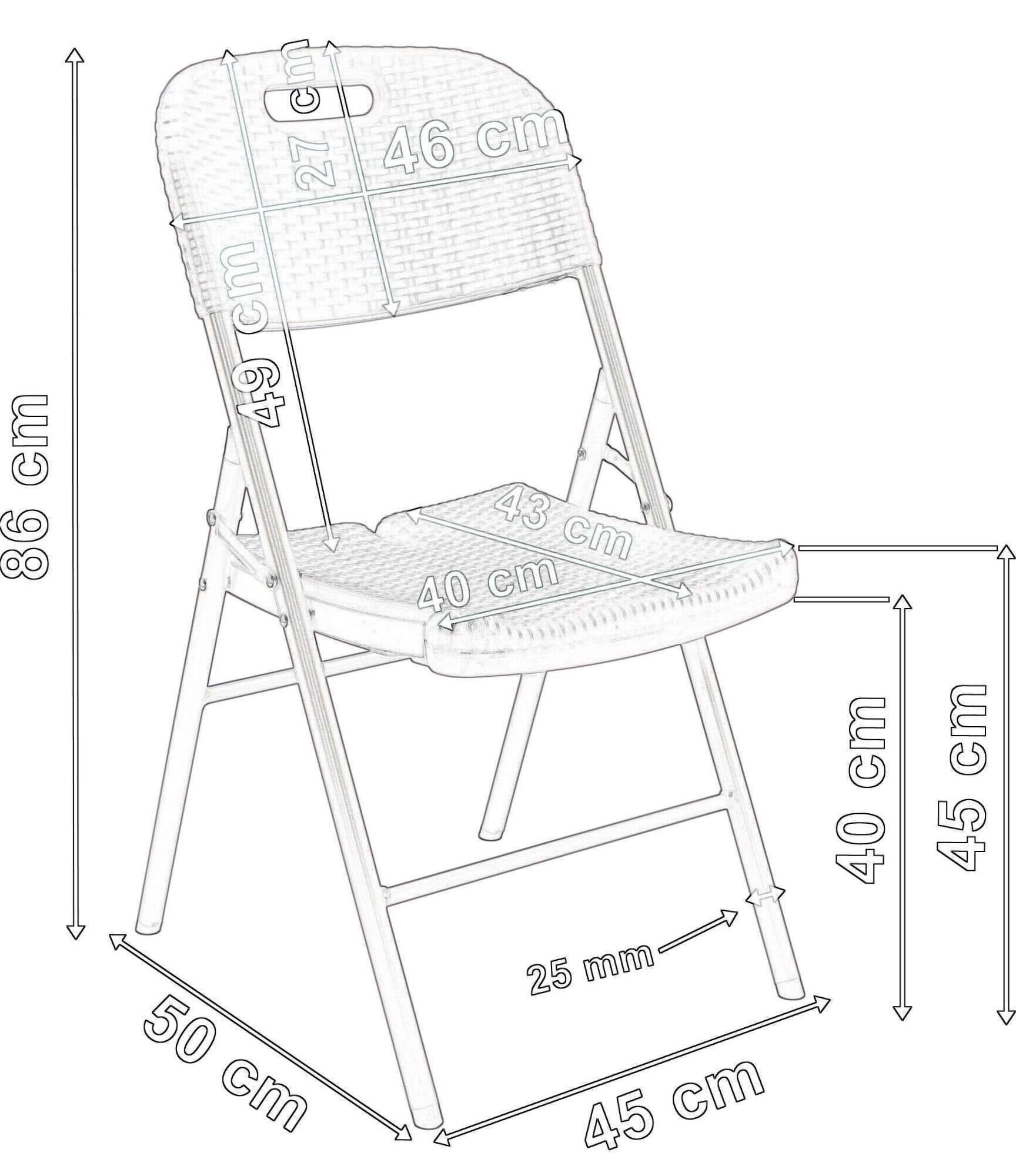Zestaw cateringowy RATTAN stół 180 cm + 6 krzeseł - obrazek 3